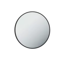   TMP IRON fürdőszobai tükör - FEKETE keret - kerek - 80 cm