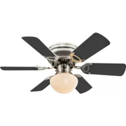   Globo 0307W Mennyezeti ventilátor, matt króm test, fehér lapátok, 3 fokozatú, 2 irányú forgás, húzókapcsolóval, ø760, H:280, exkl. 1xE27 60 W 230 V