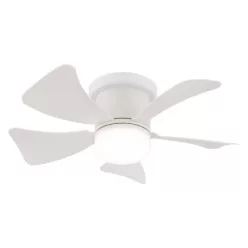   Globo 03609W Mennyezeti ventilátor fém fehér matt, műanyag fehér matt, dimmelhető, több fokozat fali kapcsolóval, színrögzítés, memória, időzítő, távirányító, 15m²-re, ø: 406mm, M: 130mm, tartozék: LED 10W 230V, 70-1050lm forrás, 70-750lm kimenet, CCT 300