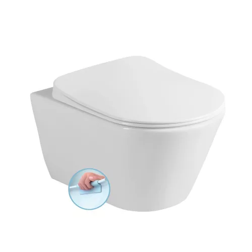 Sanovit AVVA fali WC - rimless - perem nélküli - rejtett rögzítésű - 53 cm