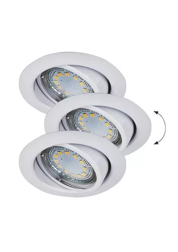 RÁBALUX 1049 LITE Fürdőszobai Beépíthető Lámpa Fehér GU10 IP20