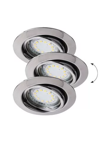 RÁBALUX 1050 LITE Fürdőszobai Beépíthető Lámpa Króm GU10 IP20