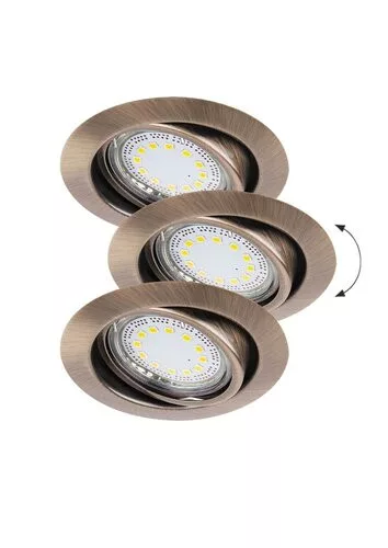 RÁBALUX 1051 LITE Fürdőszobai Beépíthető Lámpa Bronz GU10 IP20