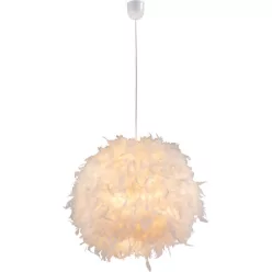   Globo 15057 Függeszték fehér toll, ø: 450, H:1200, exkl. 1xE27 40W 230V