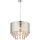 Globo 15188H3 Függeszték matt króm/textil antik- ezüst, akril dekor ø: 400, H:1500, exkl. 1xE27 60W 230V