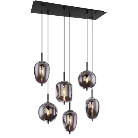 GLOBO 15345-6 BLACKY Többágú Függesztett Lámpa IP20