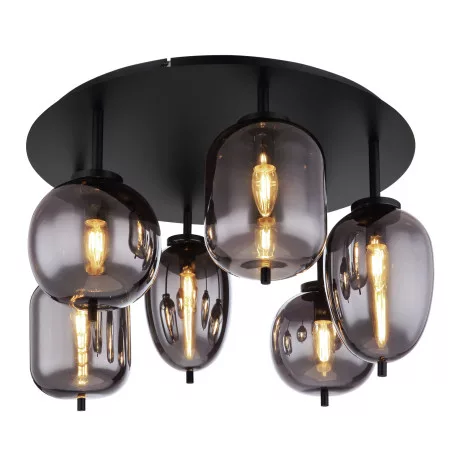 GLOBO 15345-6D BLACKY I Glamour Mennyezeti Lámpa IP20