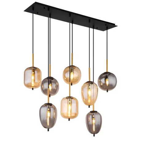 GLOBO 15345-8A BLACKY Többágú Függesztett Lámpa IP20