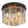 Globo 15698D Mennyezeti lámpa fém matt fekete, króm, füstszínű üvegrudak, ø: 320mm, M:215mm, 5x E14 40W 230V izzók nélkül