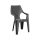 Dante high back plastic garden chair with armrests