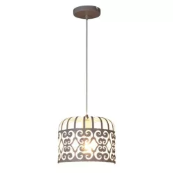   RÁBALUX 2161 ALESSANDRA Vintage Függesztett Lámpa Fehér E27 IP20