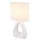 Globo 21731W Asztali lámpa, kerámia fehér, textil fehér, kábel PVC fehér, billenőkapcsoló a kábelen, HxSzxM: 170x100x300mm, kábel hossza 1300mm, 1x E14 40W 230V izzó nélkül