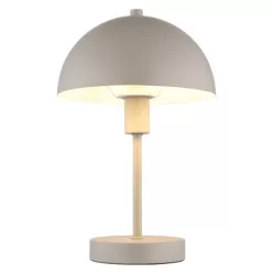   Globo 24009S Asztali lámpa, fém matt homok színű, PVC átlátszó kábel, billenőkapcsoló a kábelen, ø: 200mm, M: 310mm, kábel hossza 1500mm, 1x E14 40W 230V izzó nélkül