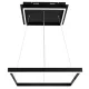 RÁBALUX 3085 QUADRO Modern Led Függesztett Lámpa Matt Fekete IP20