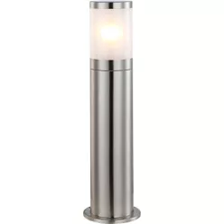   Globo 32015 Kültéri álló inox ,müanyag fehér, csíkos, IP44, ø: 140, H:500, exkl. 1xE27 60W 230V