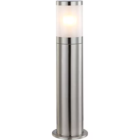 Globo 32015 Kültéri álló inox ,müanyag fehér, csíkos, IP44, ø: 140, H:500, exkl. 1xE27 60W 230V
