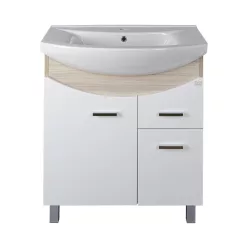   TMP ZX 65 - SONOMA - álló fürdőszobabútor - Sanovit ZENON - 6065 porcelán mosdóval - 65 x 47 cm