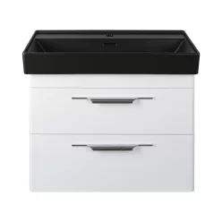   TMP LUX 60 fali fürdőszobabútor - CeraStyle SHARP FEKETE mosdóval - 60 x 48 cm