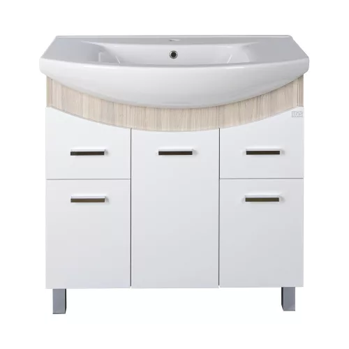 TMP ZX 85 - SONOMA - álló fürdőszobabútor - Sanovit ZENON - 6085 porcelán mosdóval - 86 x 50 cm