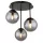 Globo 47441-3S Mennyezeti lámpa, fém matt fekete, füstszínű üveggolyók, ø: 340mm, M: 400mm, 3x E14 LED 25W 230V izzók nélkül