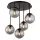 Globo 47441-5S Mennyezeti lámpa, fém matt fekete, füstszínű üveggolyók, ø: 380mm, M: 510mm, 5x E14 LED 25W 230V izzók nélkül