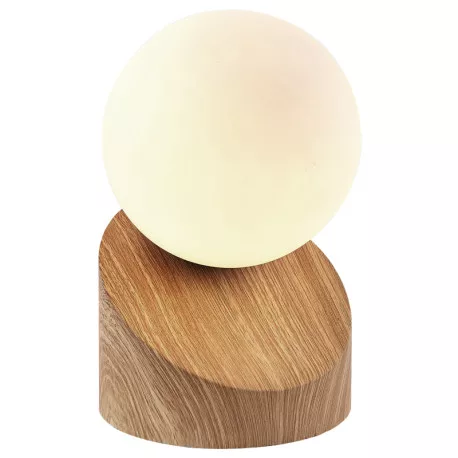Globo 50300146 Asztali lámpa, fém fa megjelenésű, fehér üveg, kábel PVC fehér, érintés be/ki kapcsoló, ø: 100mm, M: 160mm, izzóval: 1x G9 LED 3W 230V, 330lm forrás, 275lm kimenet, 3000K
