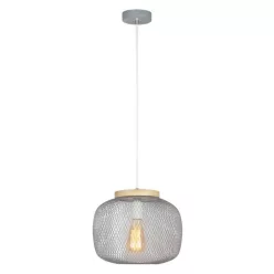   RÁBALUX 5237 RUPERT Vintage Függesztett Lámpa Szürke E27 IP20
