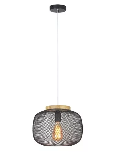 RÁBALUX 5238 RUPERT Vintage Függesztett Lámpa Fekete E27 IP20