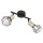 Globo 54802S-2AB Spotlámpa fém fekete-sárgaréz színben. HxSZxM:220x80x200, fényforrás nélkül 2xE14 40W 230V