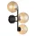 Globo 56146W Fali lámpa, fekete matt fém, borostyánszínű üveggolyók, HxSzxM: 360x280x250mm, 3x G9 LED 4W 230V izzók nélkül