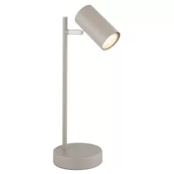   Globo 57911TSA Asztali lámpa, homokszínű fém, fehér, billenőkapcsoló a kábelen, forgatható/dönthető, ø: 132mm, M: 350mm, 1x GU10 5W 230V izzó nélkül