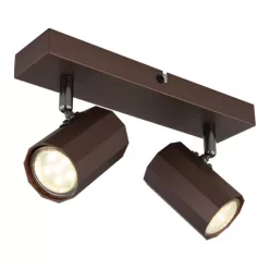   Globo 57919-2 Spotlámpa fém bronz színű matt, alumínium bronzszínű matt, HxSzxM: 260x60x145mm, 2x GU10 25W 230V izzók nélkül