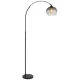 Globo 58227BS Állólámpa matt fekete fém, fekete márvány, füstszínű üveg, fekete PVC kábel, lábkapcsoló a kábelben, állítható magasságú (függőlámpa), HxSzxM.: 960x300x1960mm, kábelhossz 1800mm, magassága állítható 141-196 cm között, 1x E27 60W 230V