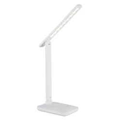   Globo 58481W Asztali lámpa, műanyag fehér, érintéses be/ki kapcsolás, érintéses dimmer, színrögzítés, adapter nélkül, USB kábellel, CR18650 1800mAh 3,7V, töltés/világítás: 4/4 óra, HxSzxM: 420x287,5x556mm, LED 3W 230V, 270lm forrás, 150lm kimenet, CCT 280