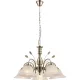 Globo 69007-5H Csillár bronz, üveg alabástom fehér, ø: 600, H:1000, exkl. 5xE27 60W 230V