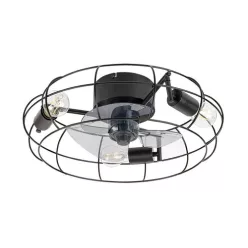 RÁBALUX 71043 CADMUS Loft Mennyezeti Lámpa Fekete E27 IP20