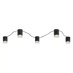   RÁBALUX 71295 LOOPLAB Modern Mennyezeti Lámpa Fekete G9 IP20