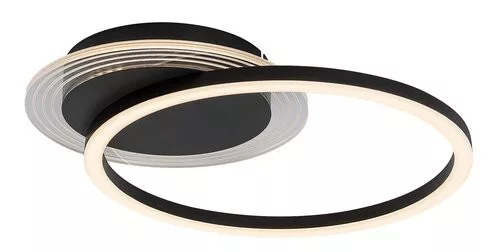 RÁBALUX 71368 KERSTIN Modern LED Mennyezeti Lámpa Fekete IP20