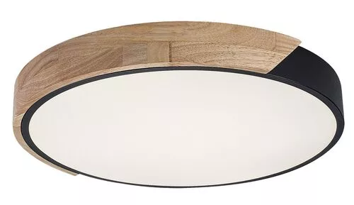 RÁBALUX 71416 MAPLE2 Kerek Mennyezeti Lámpa Matt Fekete IP20