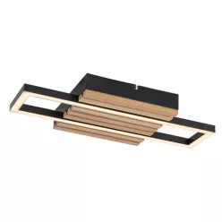   RÁBALUX 71455 NOXELLE Modern LED Mennyezeti Lámpa Matt Fekete/ Tölgy IP20
