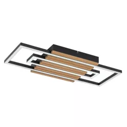   RÁBALUX 71456 NOXELLE Modern LED Mennyezeti Lámpa Matt Fekete/ Tölgy IP20