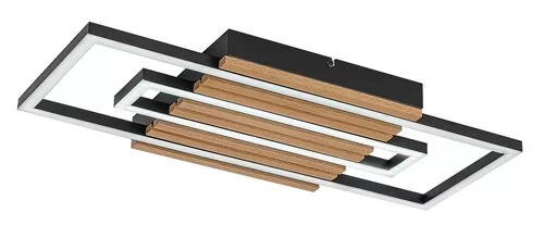 RÁBALUX 71456 NOXELLE Modern LED Mennyezeti Lámpa Matt Fekete/ Tölgy IP20
