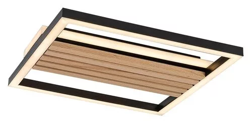 RÁBALUX 71457 NOXELLE Modern LED Mennyezeti Lámpa Matt Fekete/ Tölgy IP20