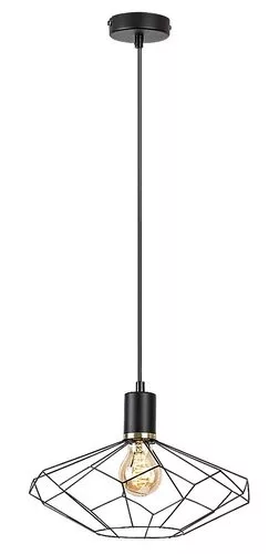 RÁBALUX 72241 FRAN Vintage Függesztett Lámpa Matt Fekete E27 IP20