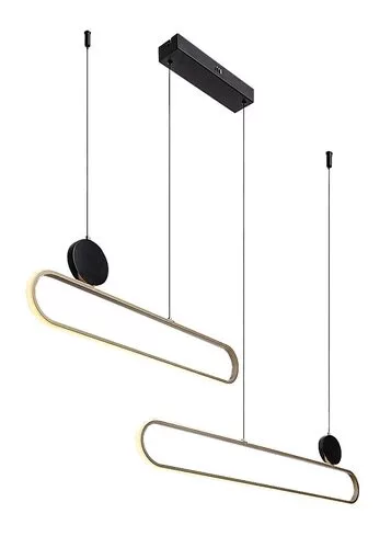 RÁBALUX 72268 CIRCADO Modern Led Függesztett Lámpa Fekete/ Arany IP20