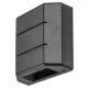 RÁBALUX 7319 LIPPA Modern Kültéri Fali Lámpa Fekete IP44
