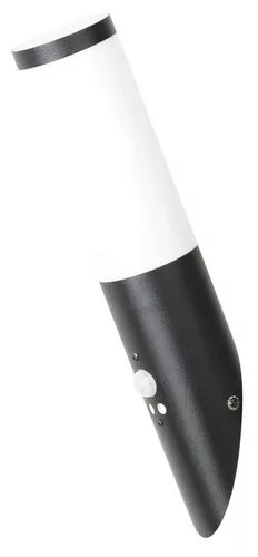 RÁBALUX 8146 BLACK TORCH Fali Lámpa Mozgásérzékelővel Matt Fekete E27 IP44