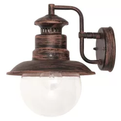   RÁBALUX 8163 ODESSA Klasszikus Kültéri Fali Lámpa Antik Barna E27 IP44