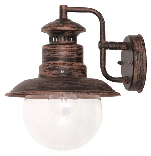 RÁBALUX 8163 ODESSA Klasszikus Kültéri Fali Lámpa Antik Barna E27 IP44