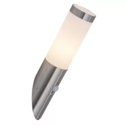   RÁBALUX 8266 INOX TORCH Modern Kültéri Fali Lámpa Szatin Króm E27 IP44
